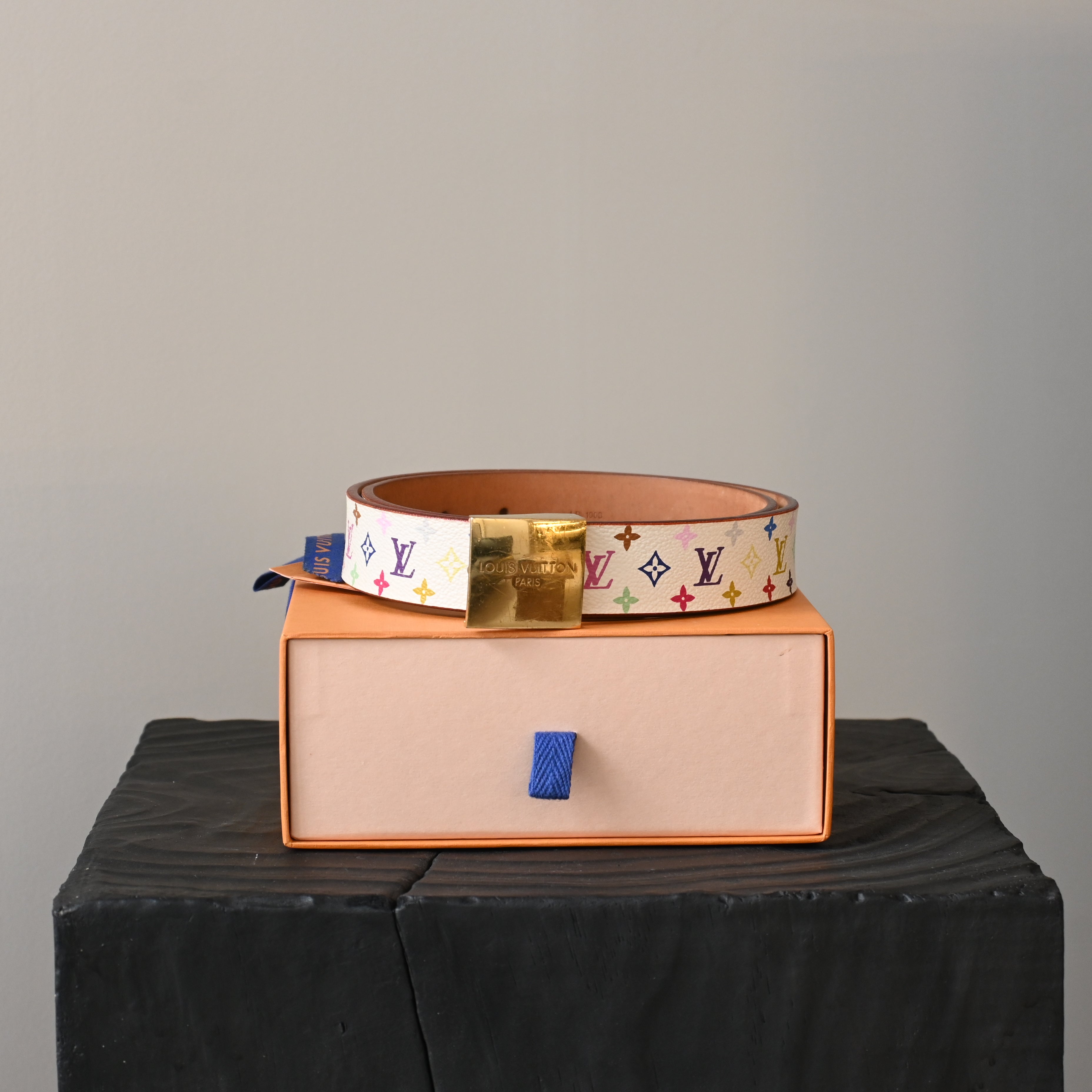 Louis Vuitton x Takashi Murakami Monogram Multicolour Belt - Leluxe Vintage Sdn. Bhd.