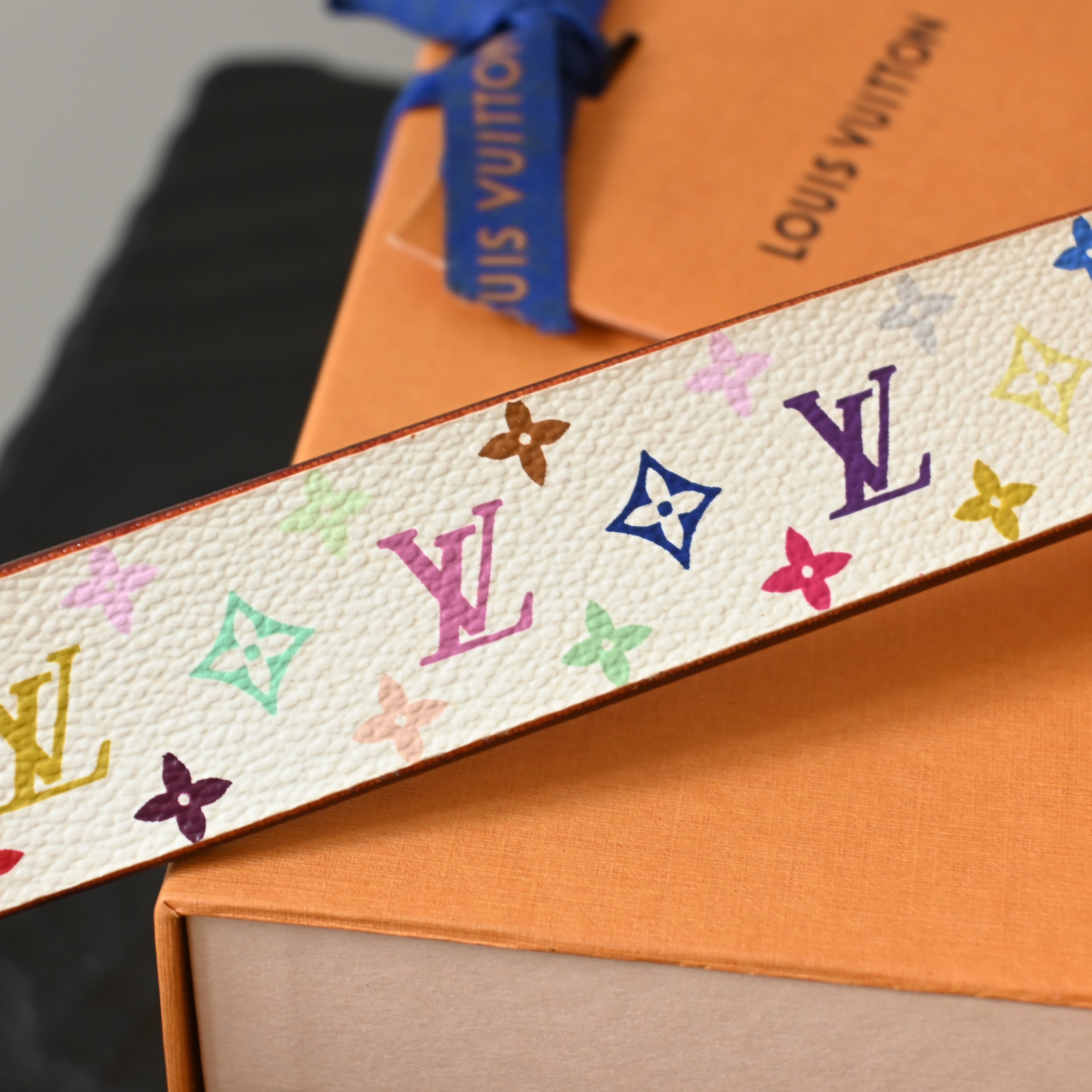 Louis Vuitton x Takashi Murakami Monogram Multicolour Belt - Leluxe Vintage Sdn. Bhd.