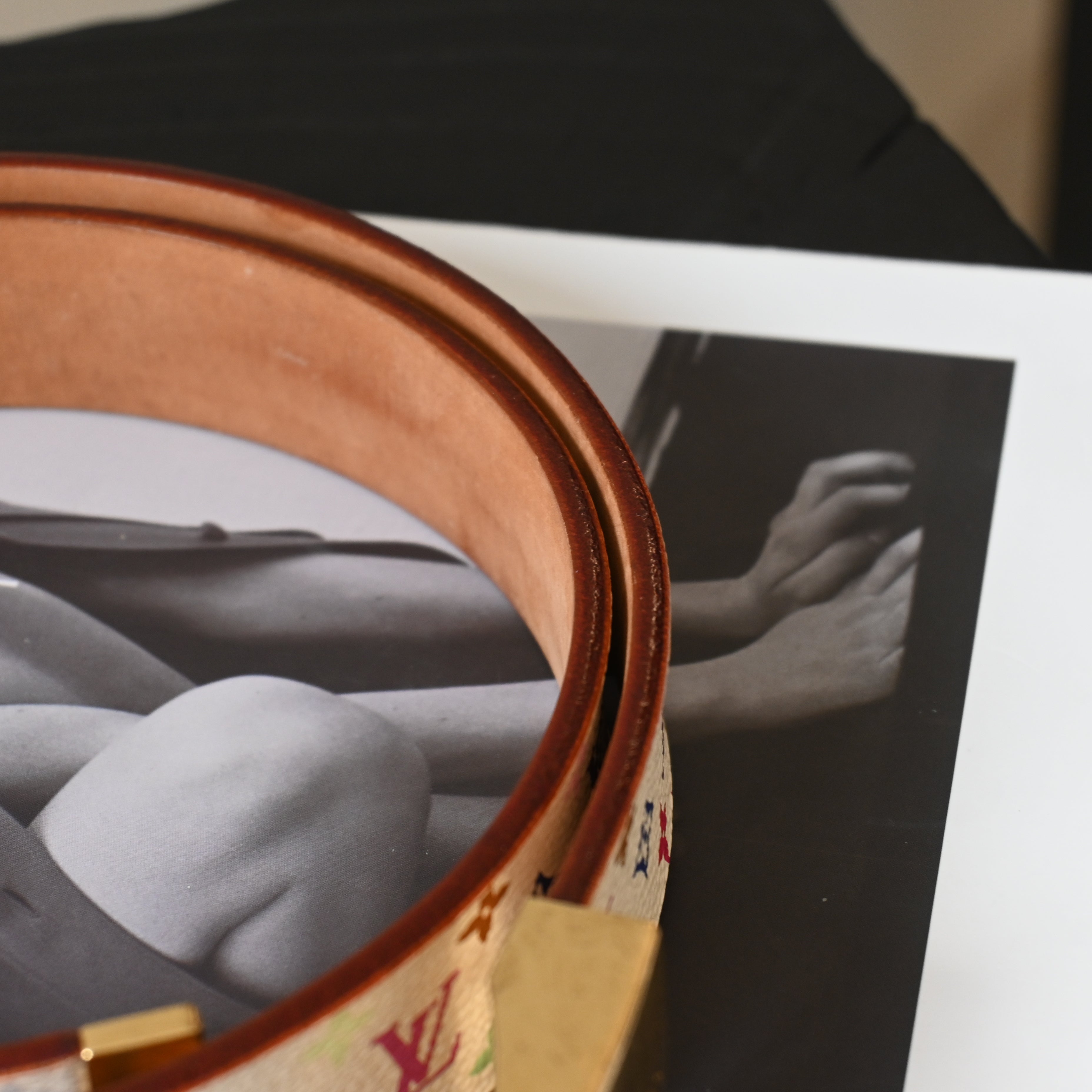 Louis Vuitton x Takashi Murakami Monogram Multicolour Belt - Leluxe Vintage Sdn. Bhd.