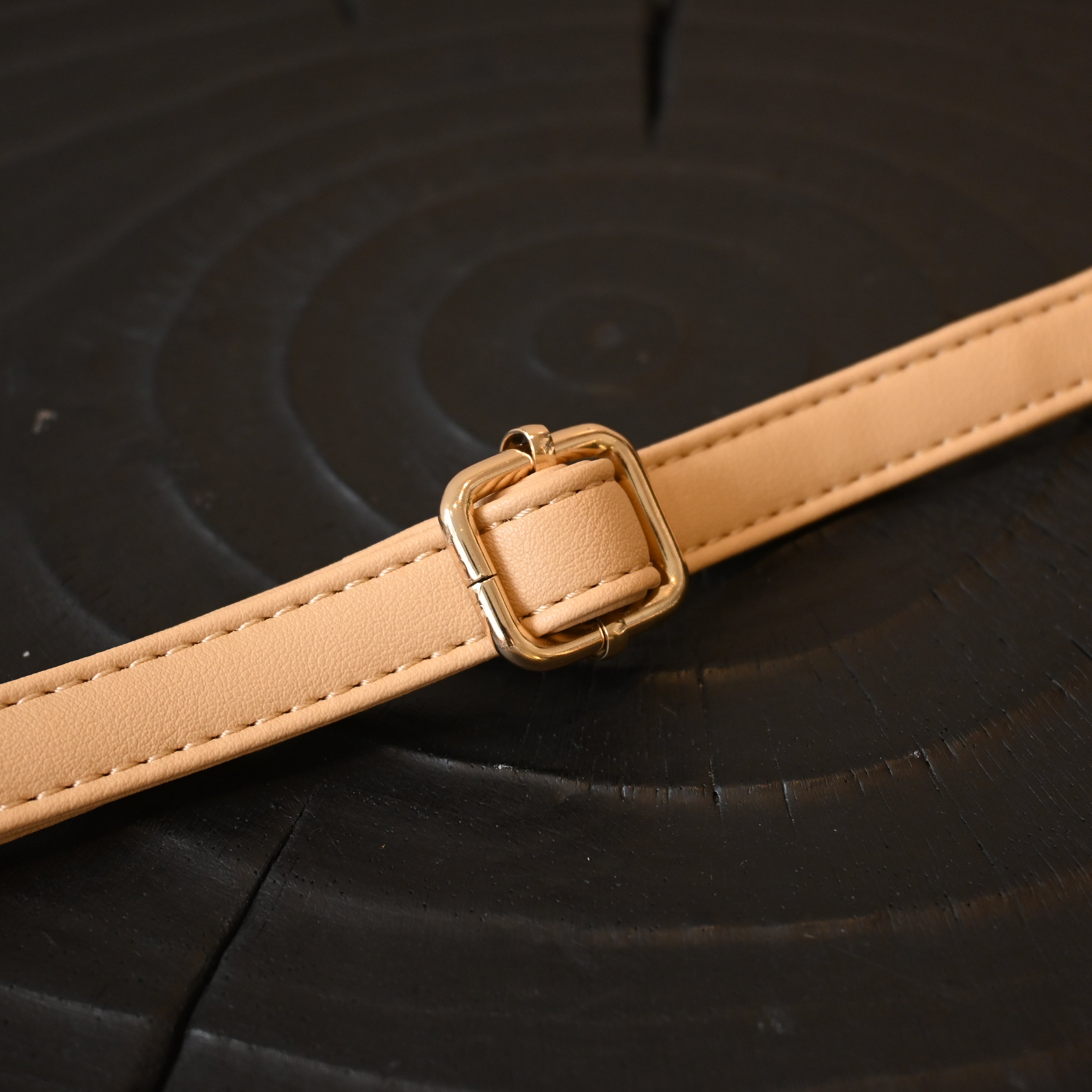 Leather Bag Strap Adjustable Beige