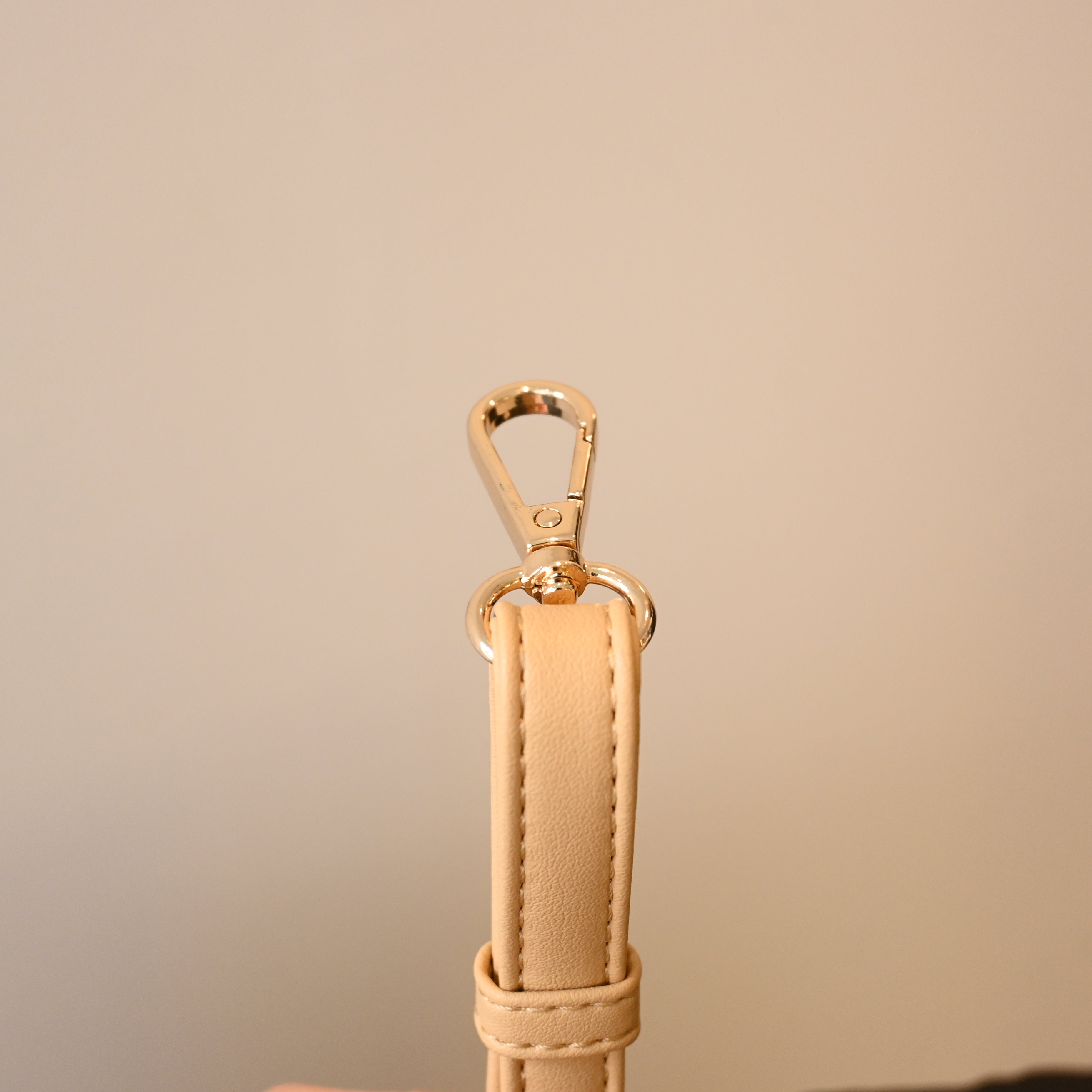 Leather Bag Strap Adjustable Beige