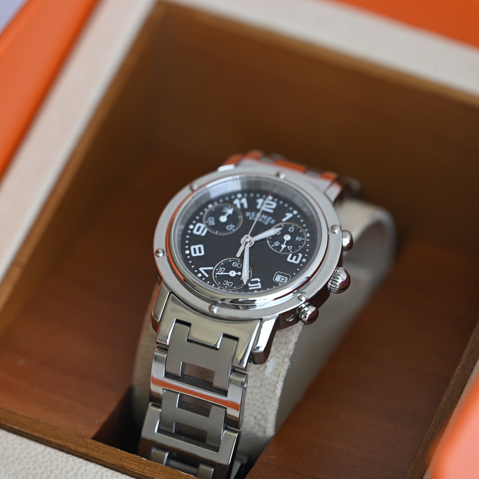 Hermes Clipper Chronograph CL1.310 - Leluxe Vintage Sdn. Bhd.