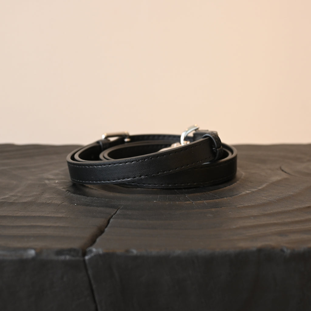 Leather Bag Strap Adjustable Crossbody Black