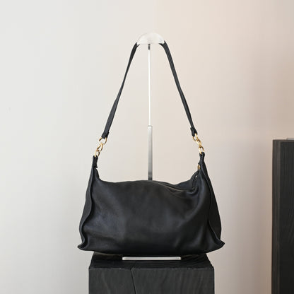 Chanel CC Hobo Black Grained Calfskin