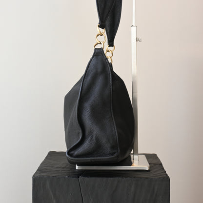 Chanel CC Hobo Black Grained Calfskin - Leluxe Vintage Sdn. Bhd.