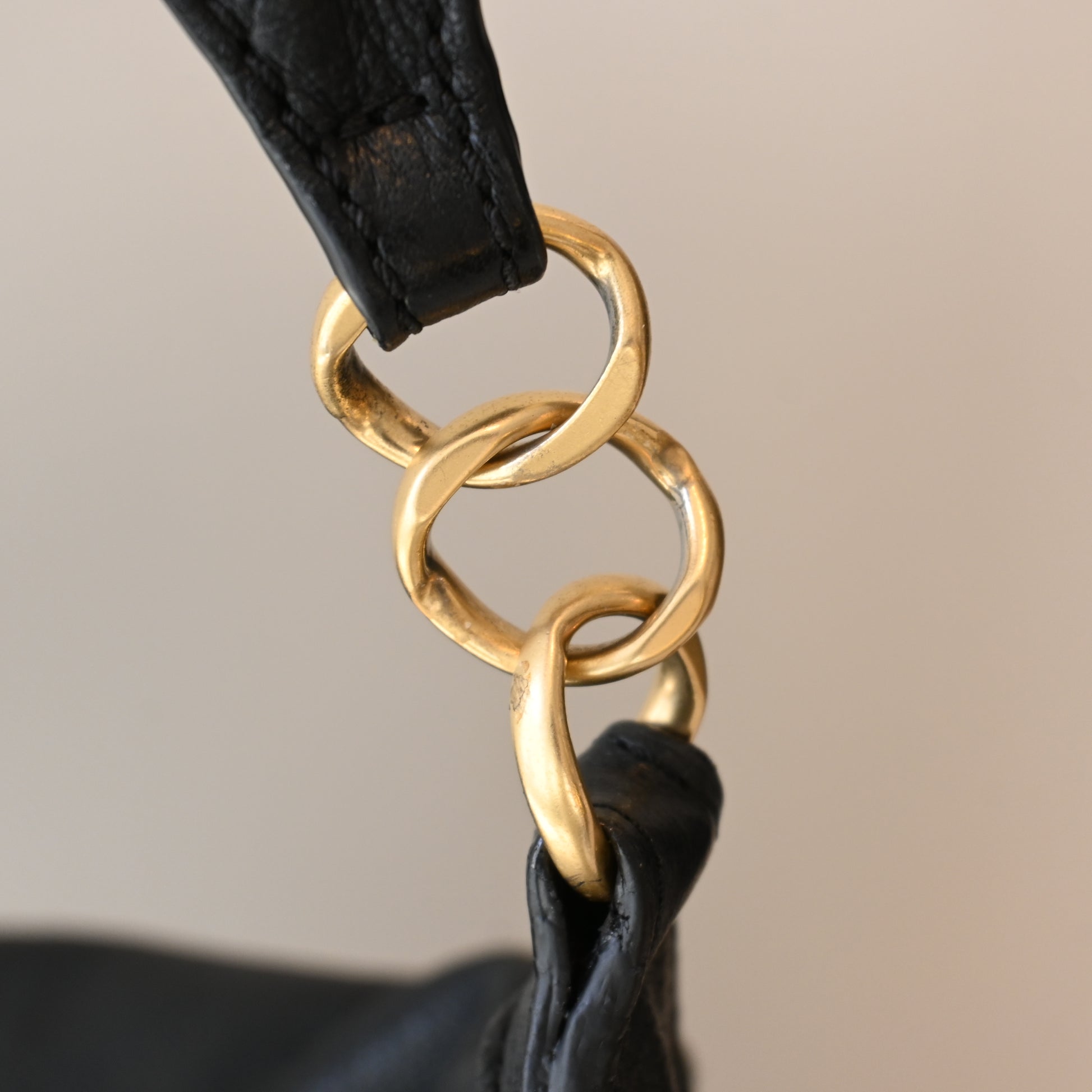 Chanel CC Hobo Black Grained Calfskin - Leluxe Vintage Sdn. Bhd.