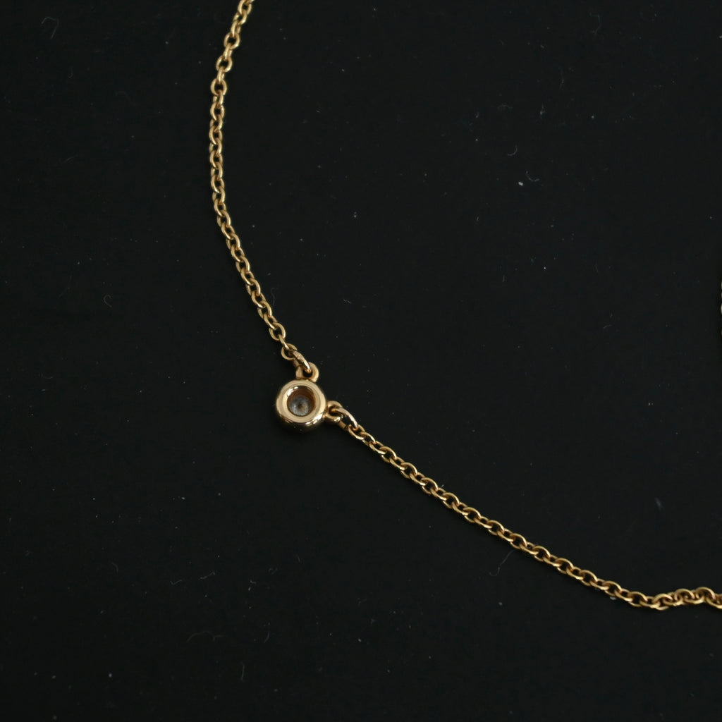 Tiffany & Co. Elsa Perreti Diamonds by the Yard Single 0.08ct Diamond Pendant Necklace - Leluxe Vintage Sdn. Bhd.