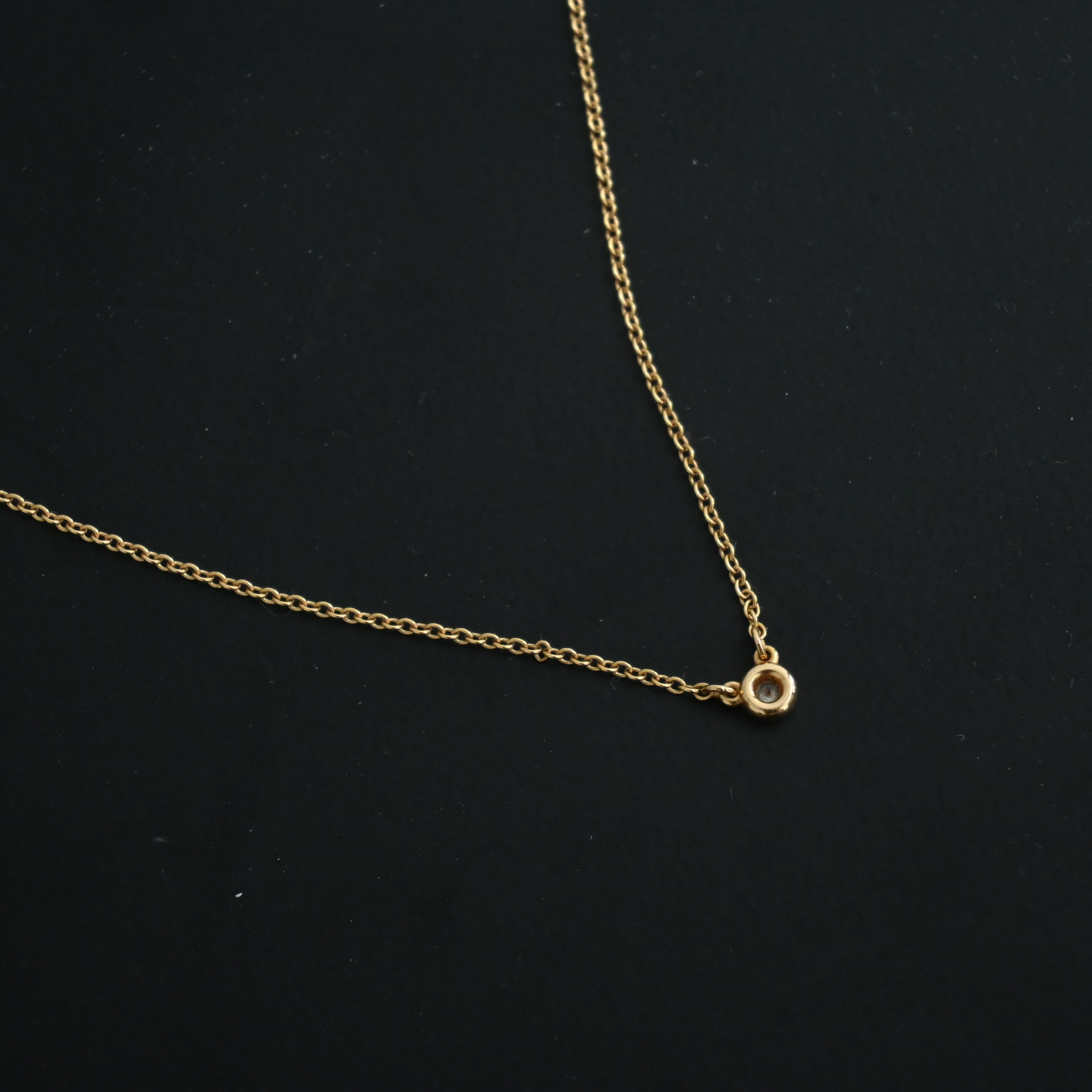 Tiffany & Co. Elsa Perreti Diamonds by the Yard Single 0.08ct Diamond Pendant Necklace - Leluxe Vintage Sdn. Bhd.