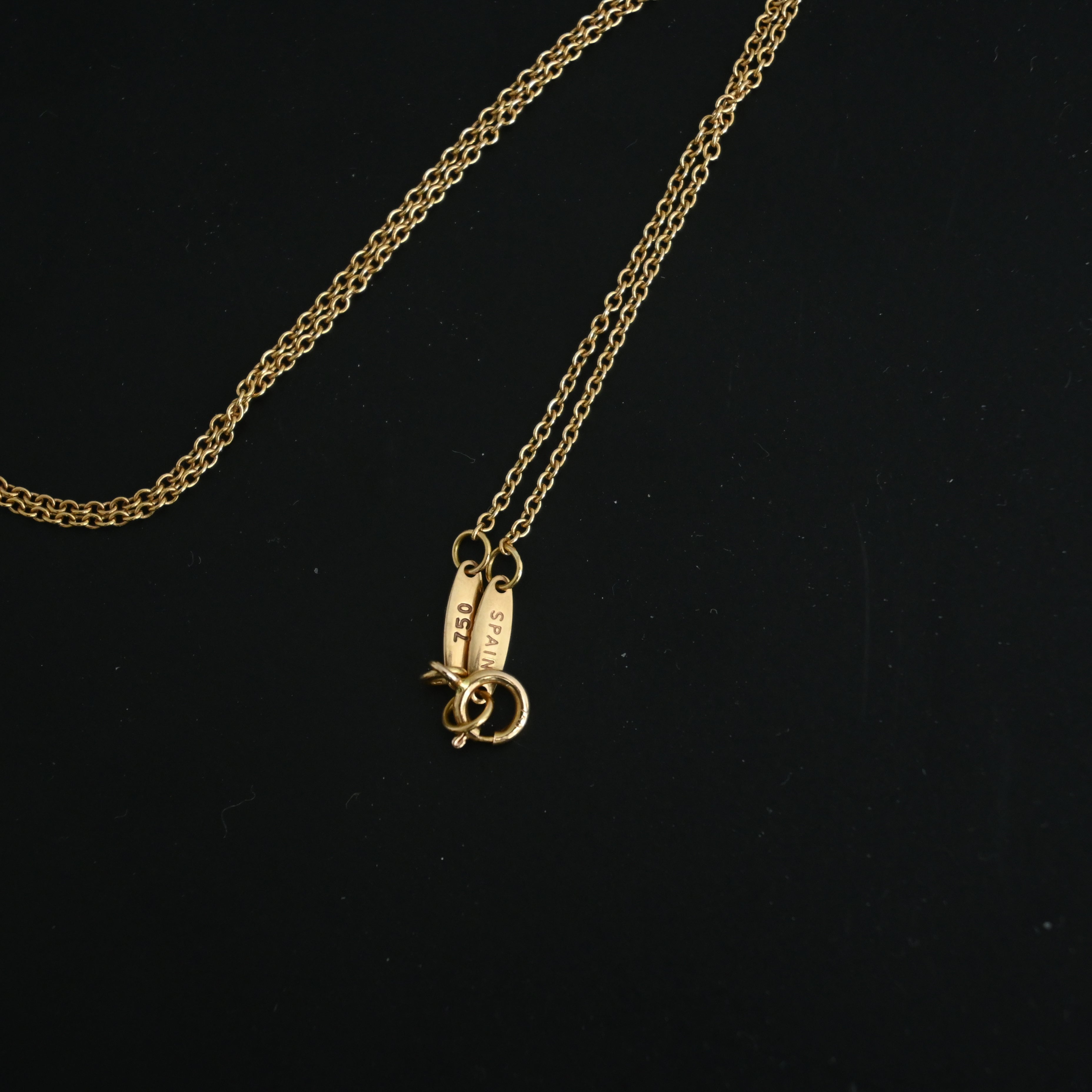 Tiffany & Co. Elsa Perreti Diamonds by the Yard Single 0.08ct Diamond Pendant Necklace - Leluxe Vintage Sdn. Bhd.