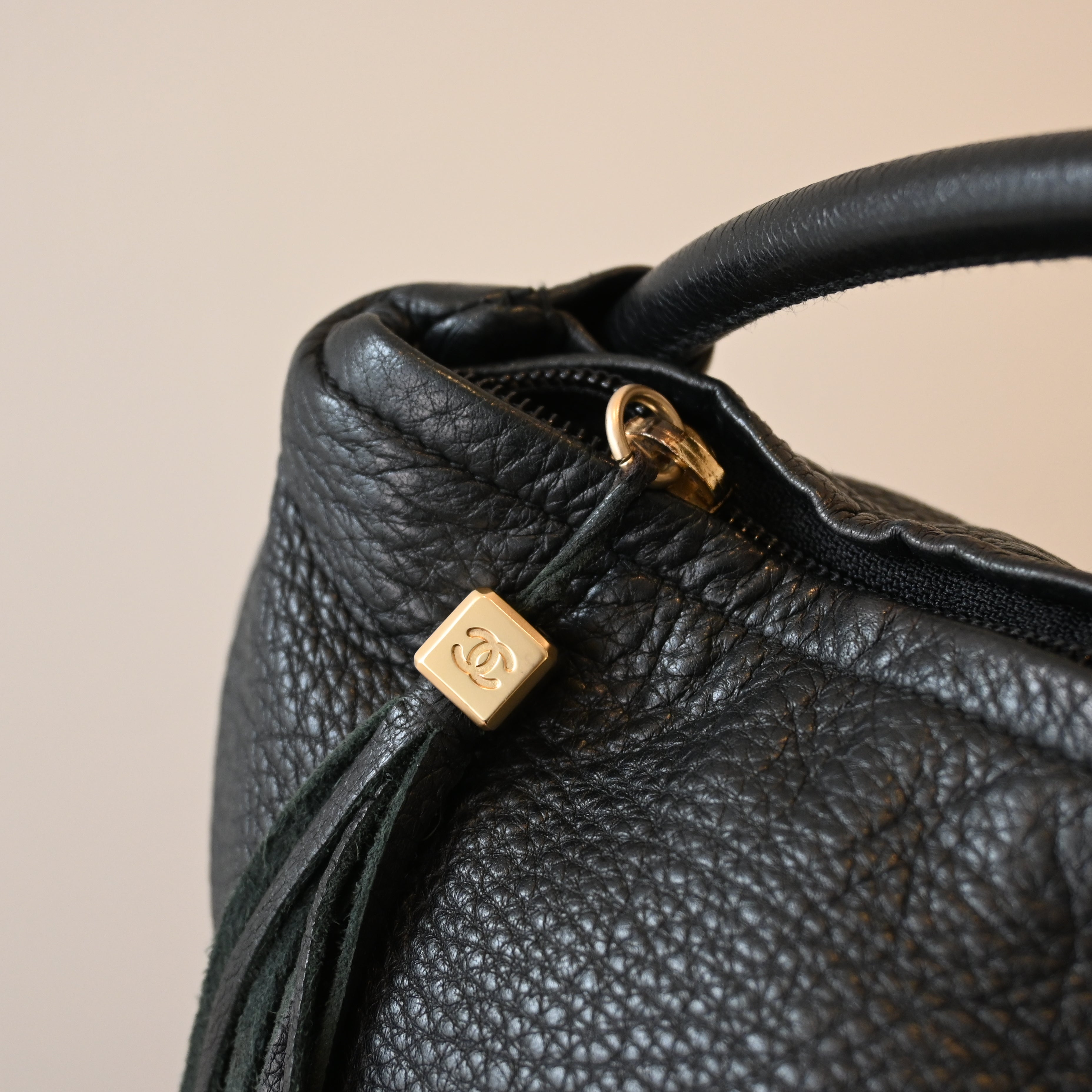 Chanel CC Dice Fringe Hobo Shoulder Bag