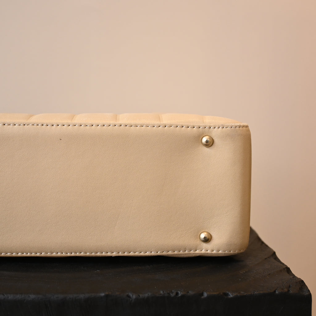 Chanel Chocolate Bar Vertical Tote Beige