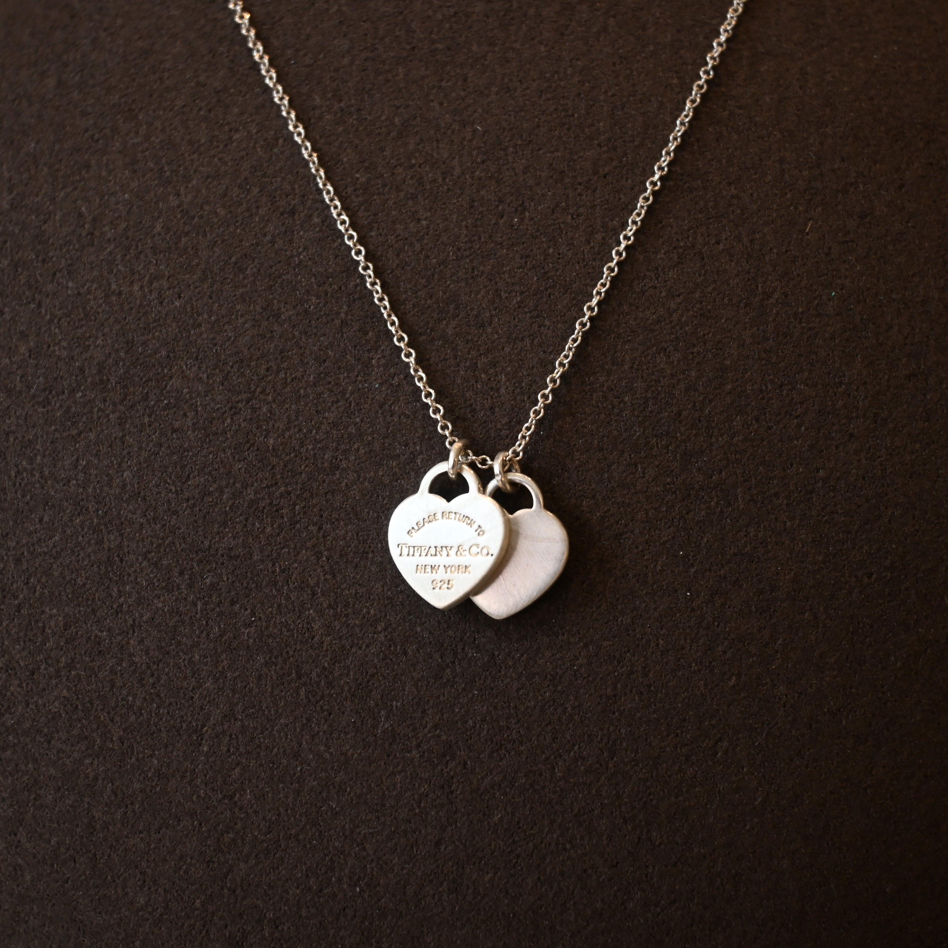 Tiffany & Co. Return to Tiffany Double Heart Tag Necklace