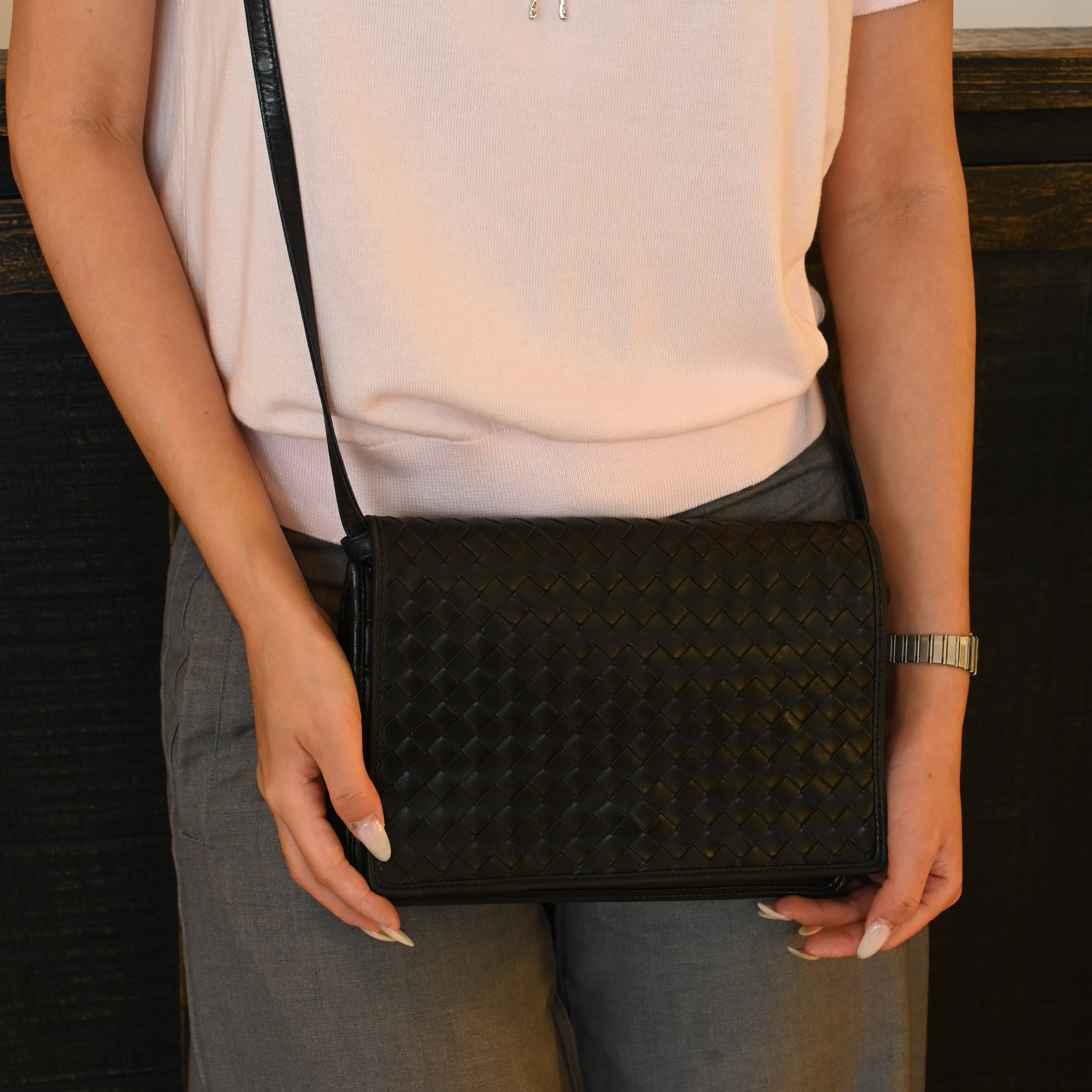 Bottega Veneta Intrecciato Leather Shoulder Bag