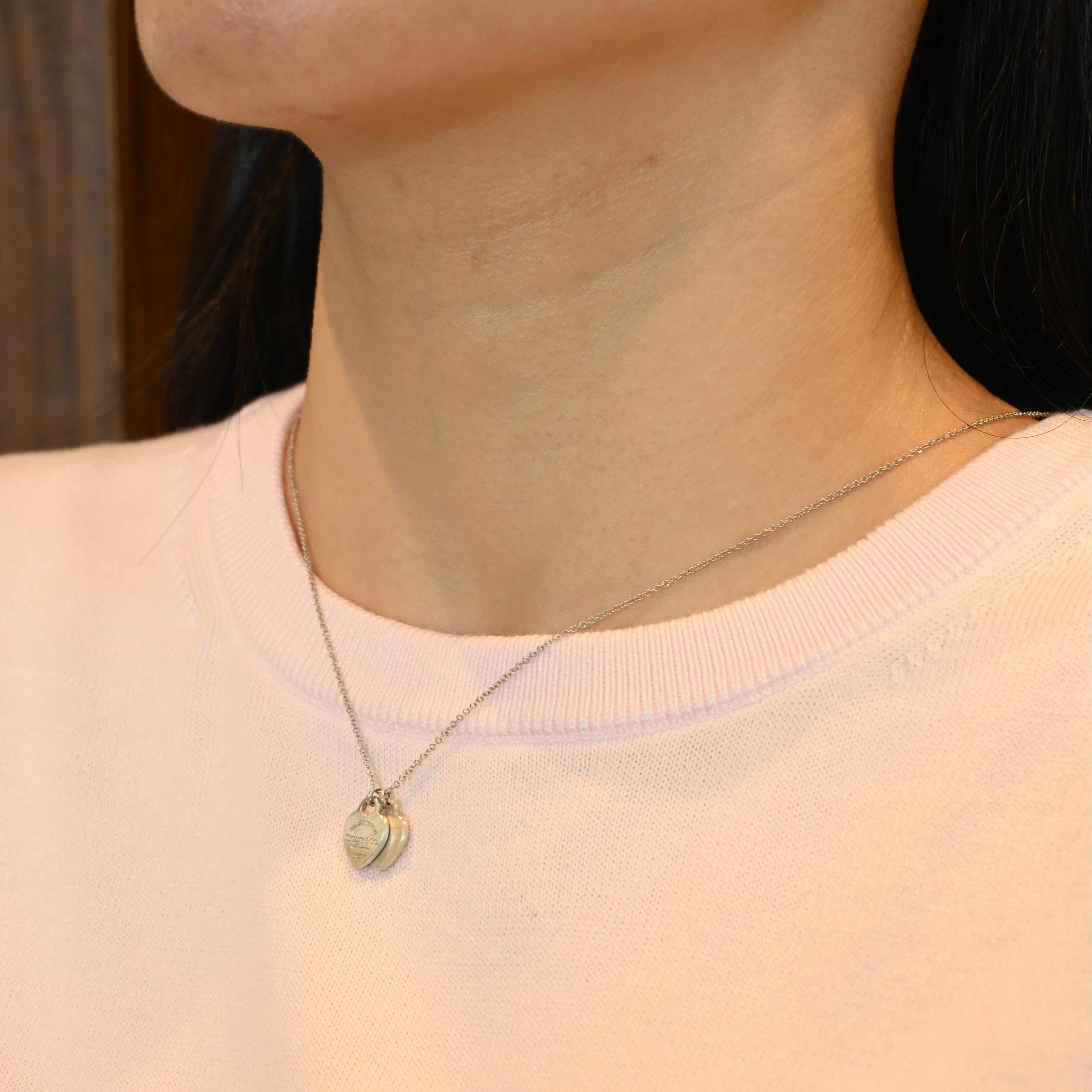Tiffany & Co. Return to Tiffany Double Heart Tag Necklace