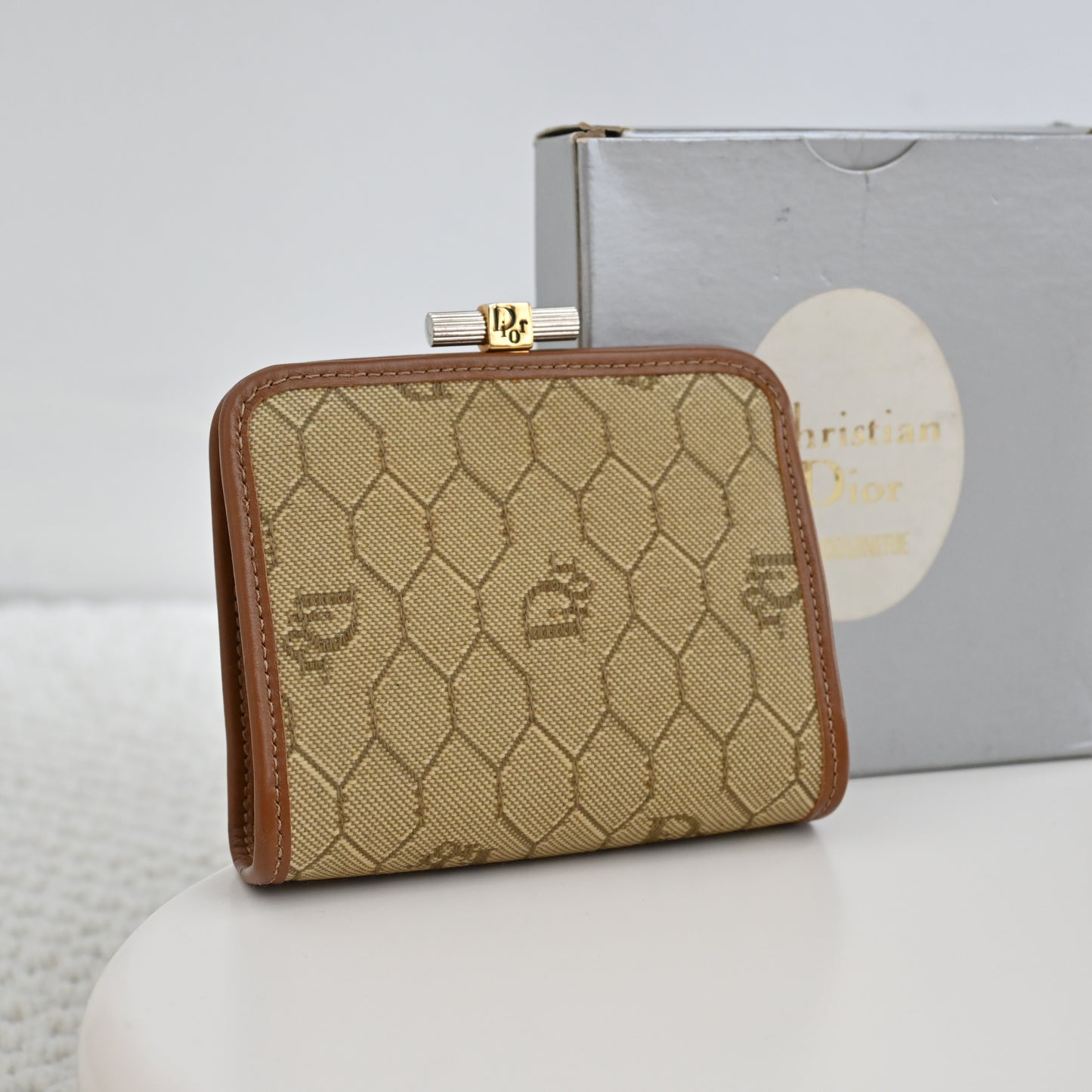 Dior Coin Pouch Honeycomb Vintage