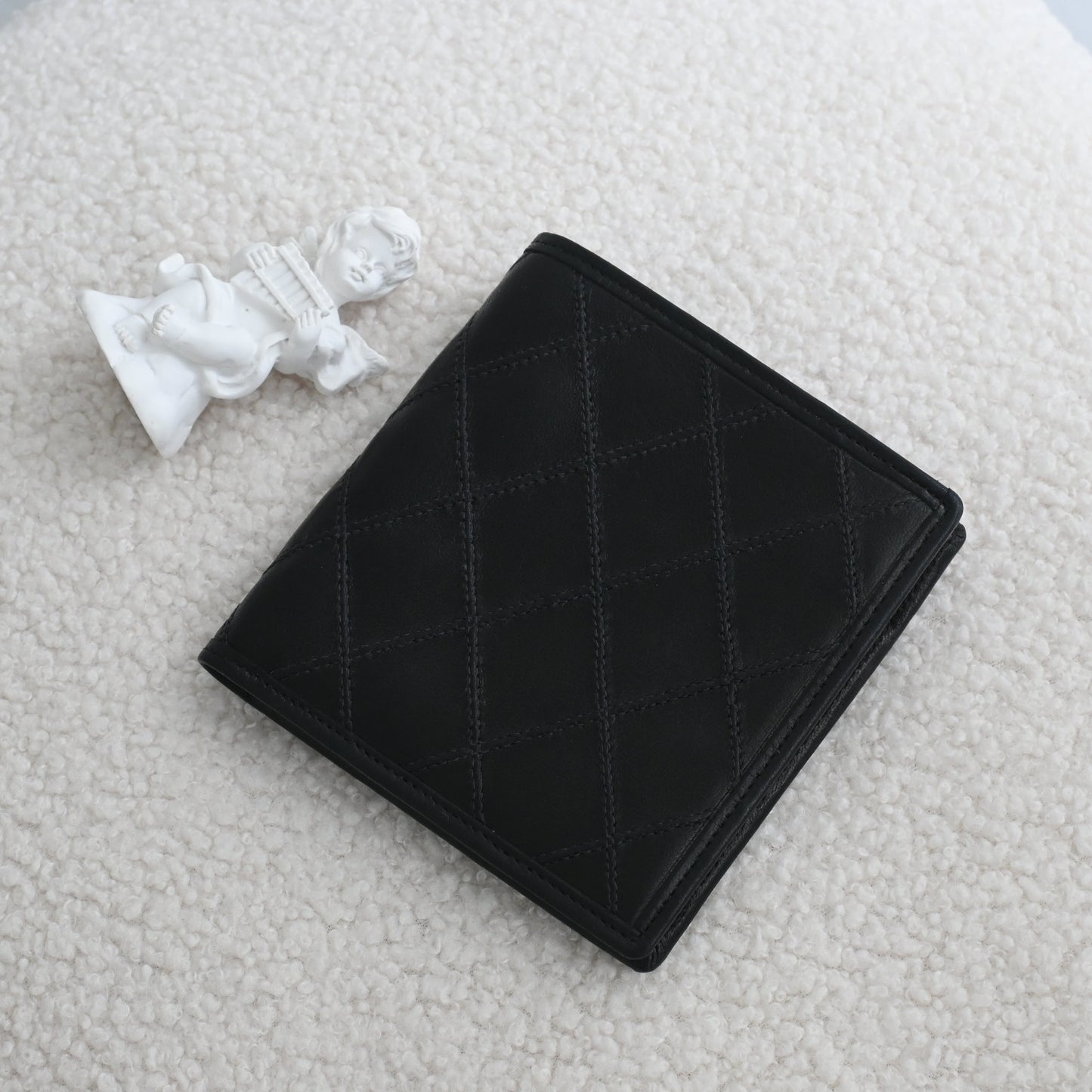 Chanel Black Quilted Lambskin Bifold Wallet