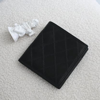 Chanel Black Quilted Lambskin Bifold Wallet