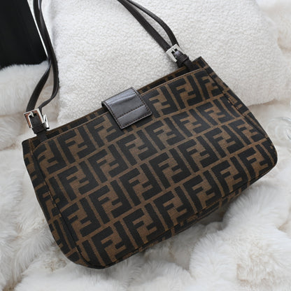 Fendi Zucca Monogram Canvas Shoulder Bag