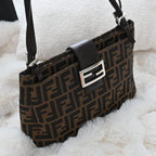 Fendi Zucca Monogram Canvas Shoulder Bag - Leluxe Vintage Sdn. Bhd.