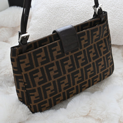 Fendi Zucca Monogram Canvas Shoulder Bag - Leluxe Vintage Sdn. Bhd.
