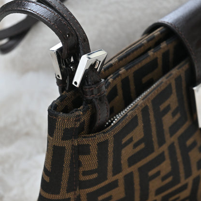 Fendi Zucca Monogram Canvas Shoulder Bag