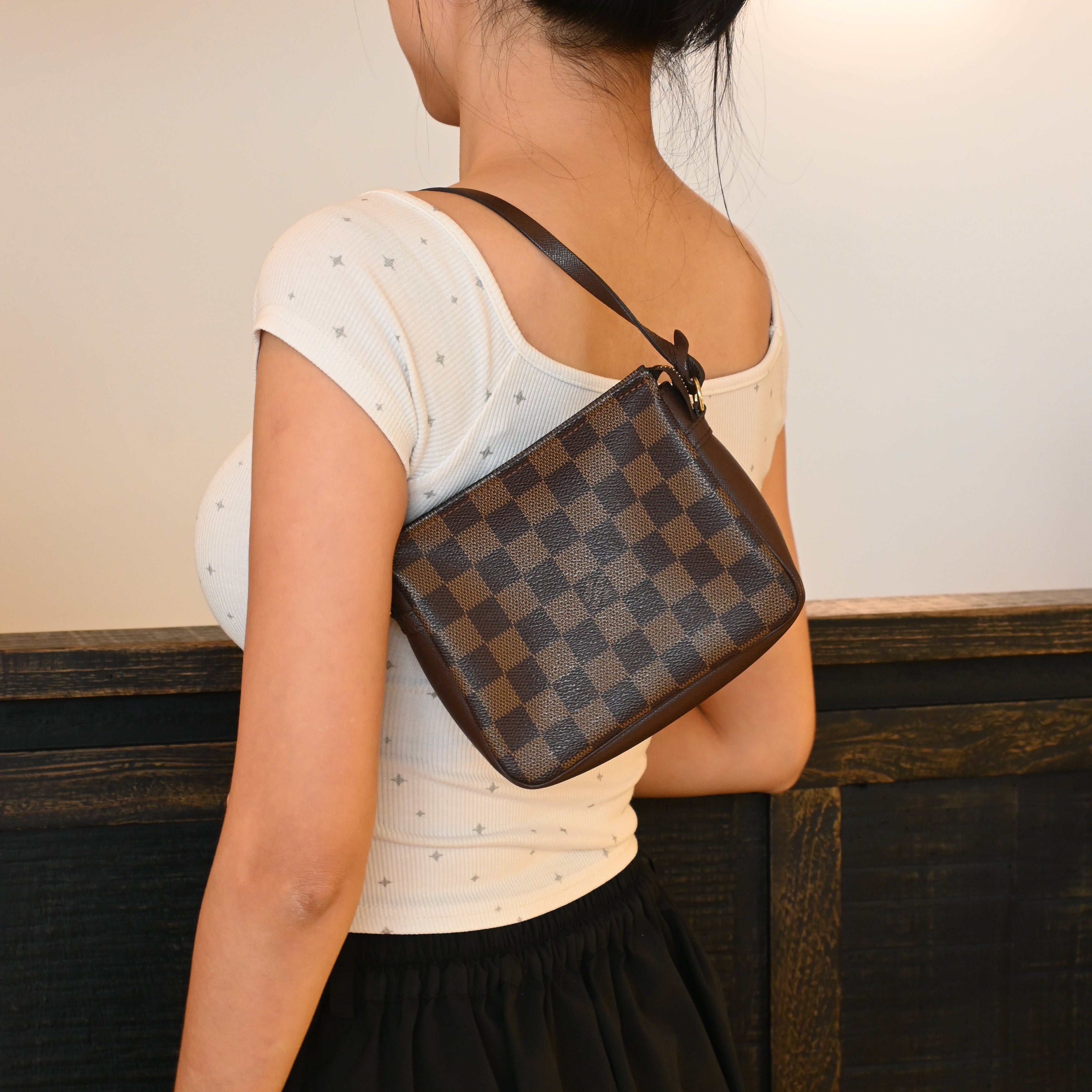Louis Vuitton Damier Ebene Trousse Pochette Bag