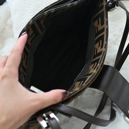 Fendi Zucca Monogram Canvas Shoulder Bag