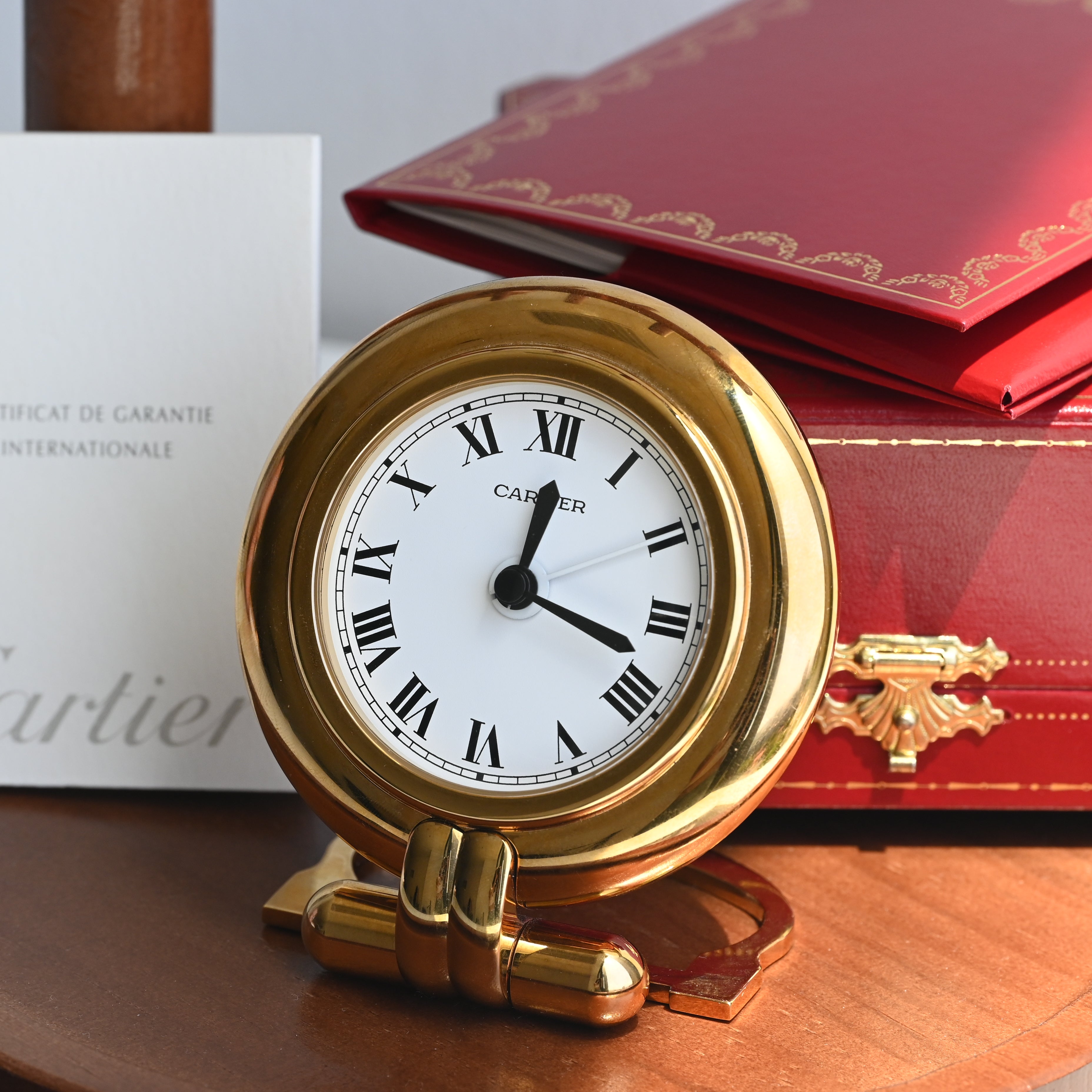 Cartier Colisee Travel Desk Alarm Clock 0562957 - Leluxe Vintage Sdn. Bhd.