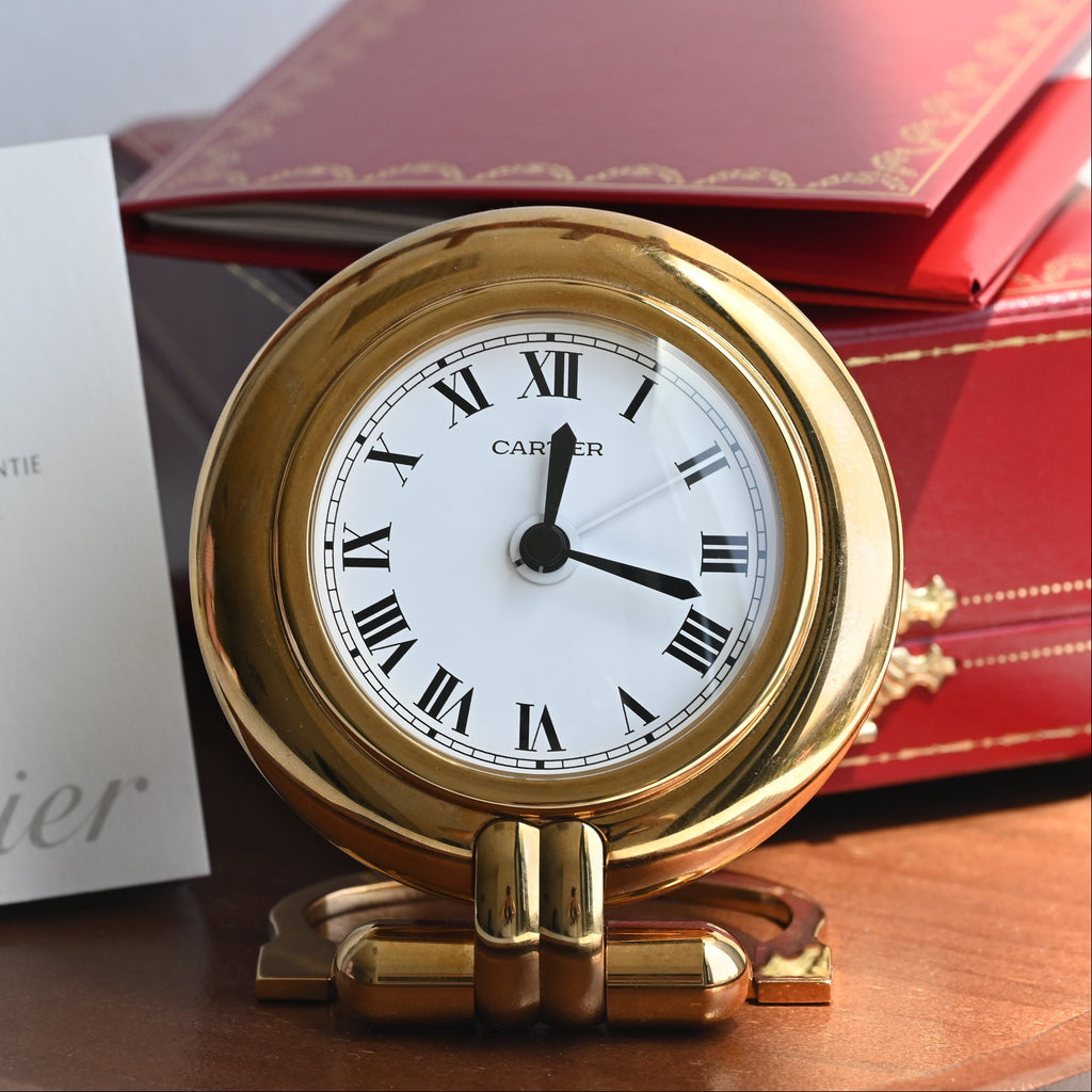 Cartier Colisee Travel Desk Alarm Clock 0562957 - Leluxe Vintage Sdn. Bhd.