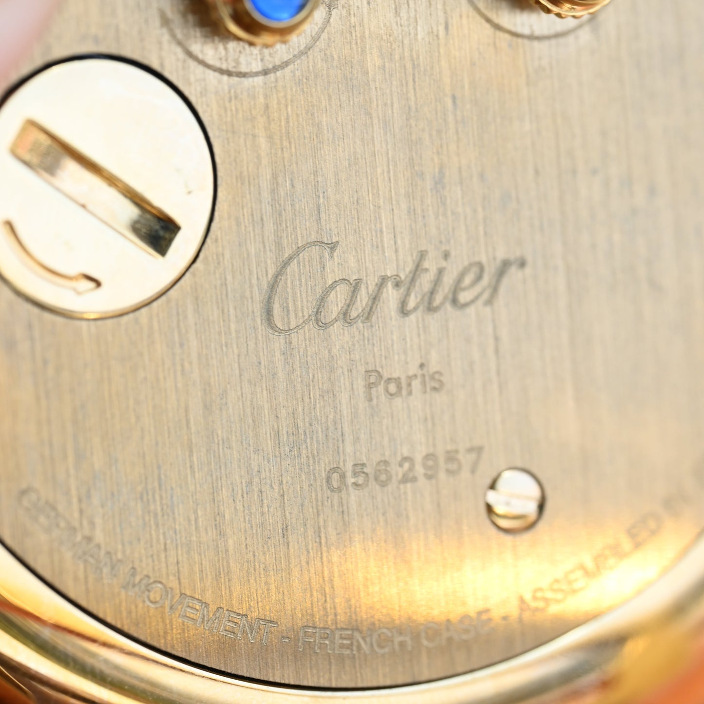 Cartier Colisee Travel Desk Alarm Clock 0562957