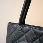 Chanel Medallion Black Caviar Tote