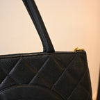 Chanel Medallion Black Caviar Tote