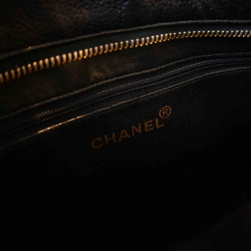 Chanel Medallion Black Caviar Tote