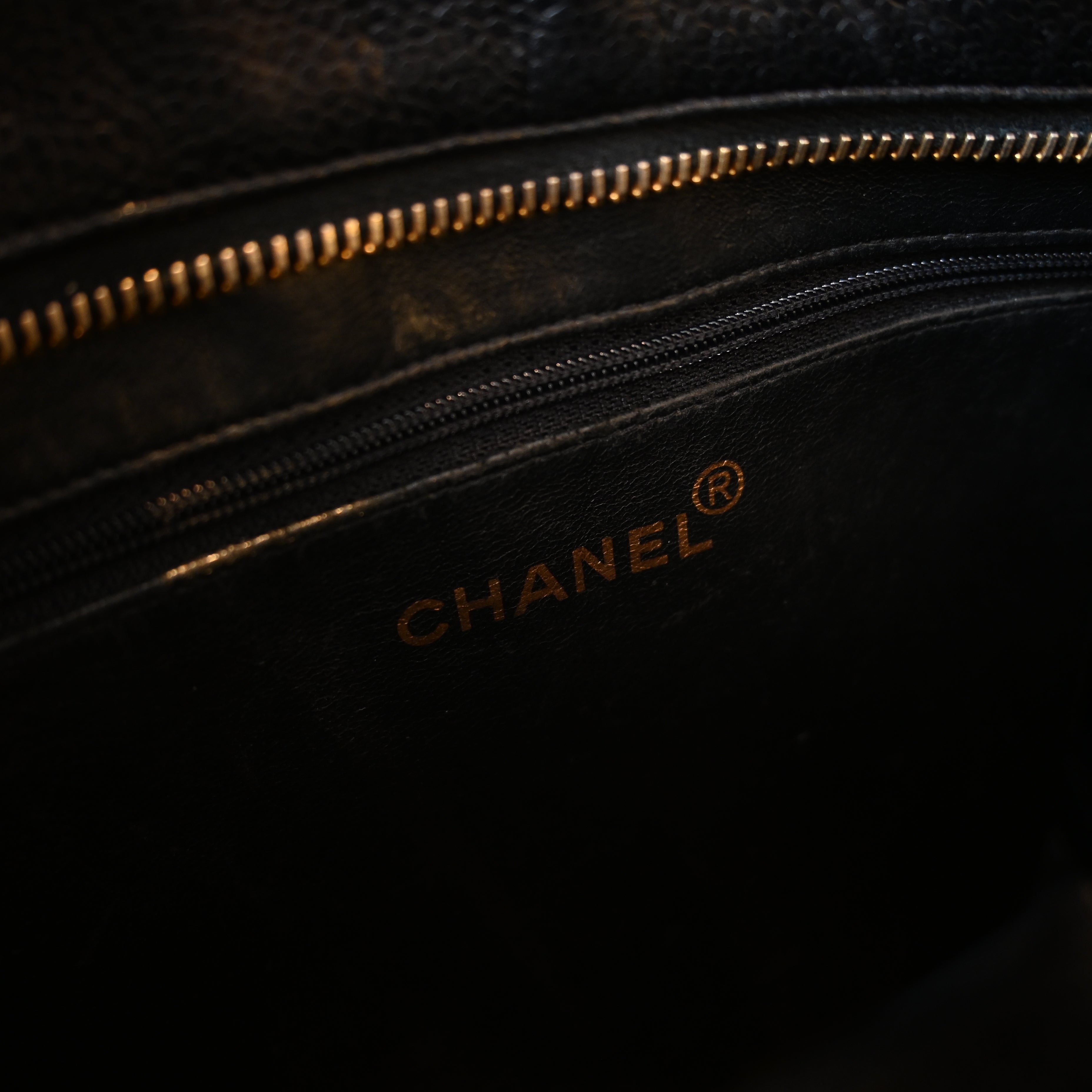 Chanel Medallion Black Caviar Tote