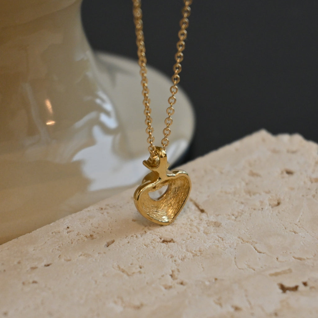 Christian Dior Vintage Heart Shape Necklace with Rhinestones - Leluxe Vintage Sdn. Bhd.