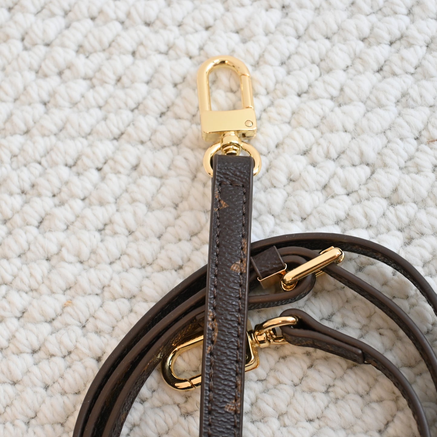 Leather Bag Strap Monogram