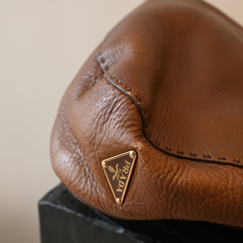 Prada Vitello Daino Grained Calfskin Hobo