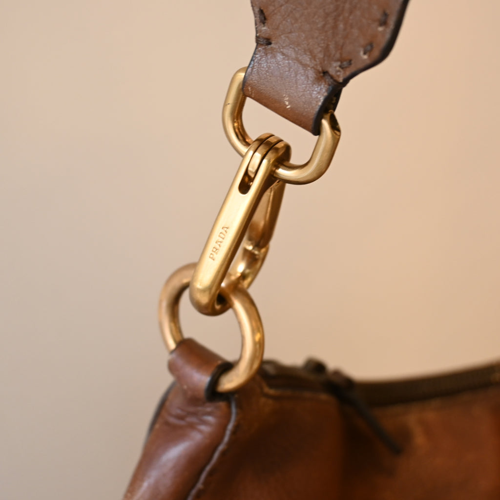 Prada Vitello Daino Grained Calfskin Hobo