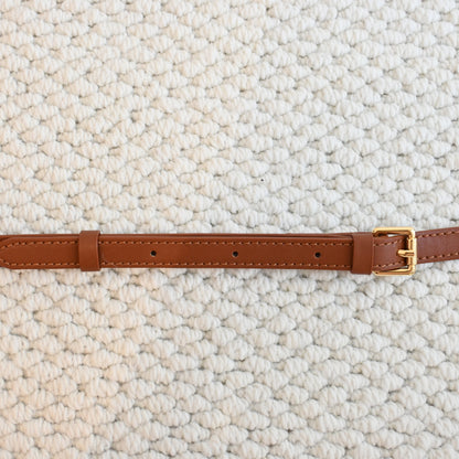 Leather Bag Strap Dark Brown