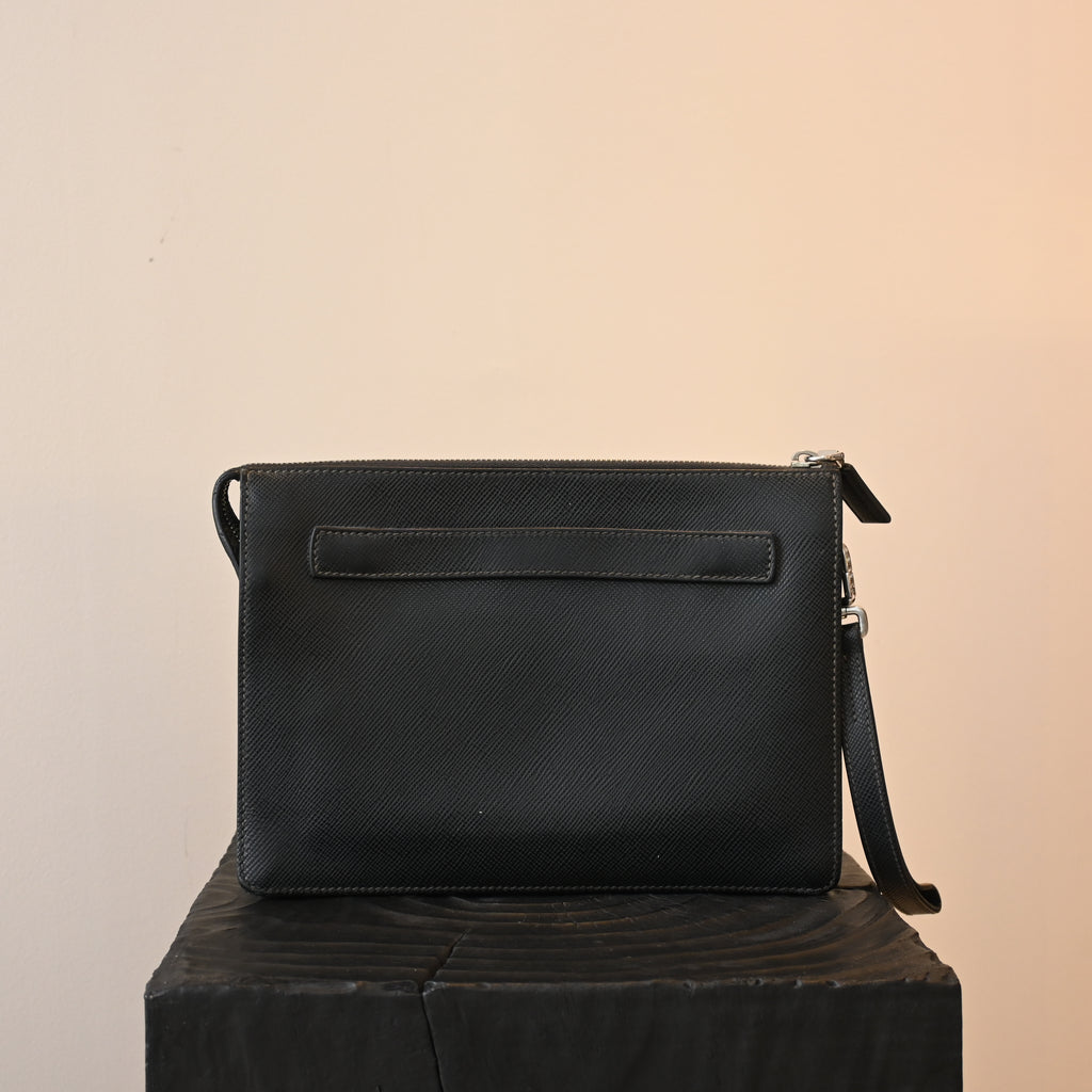 Prada 2VF019 Black Saffiano Pouch