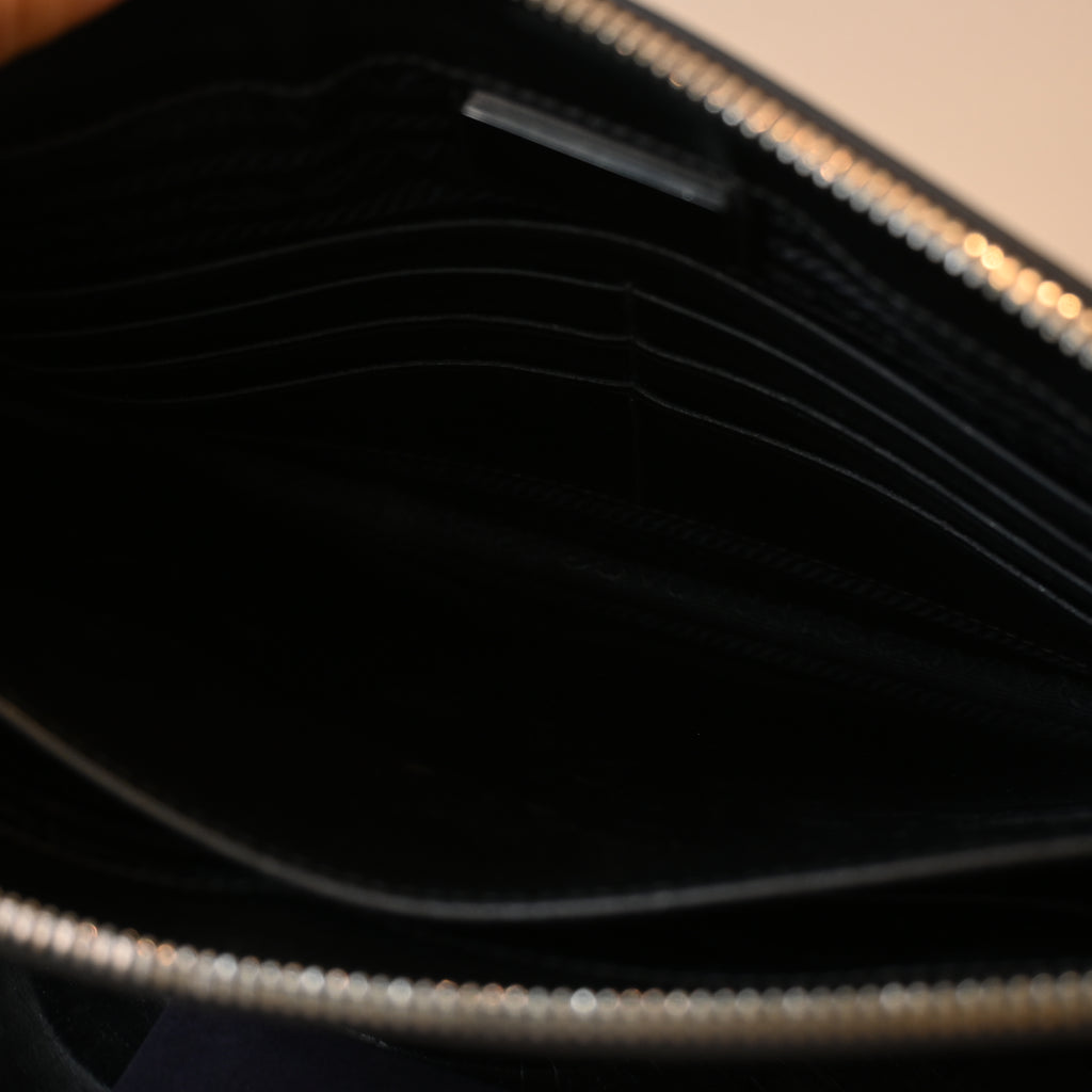 Prada 2VF019 Black Saffiano Pouch