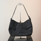 Fendi Zucca Black Canvas Shoulder Bag - Leluxe Vintage Sdn. Bhd.