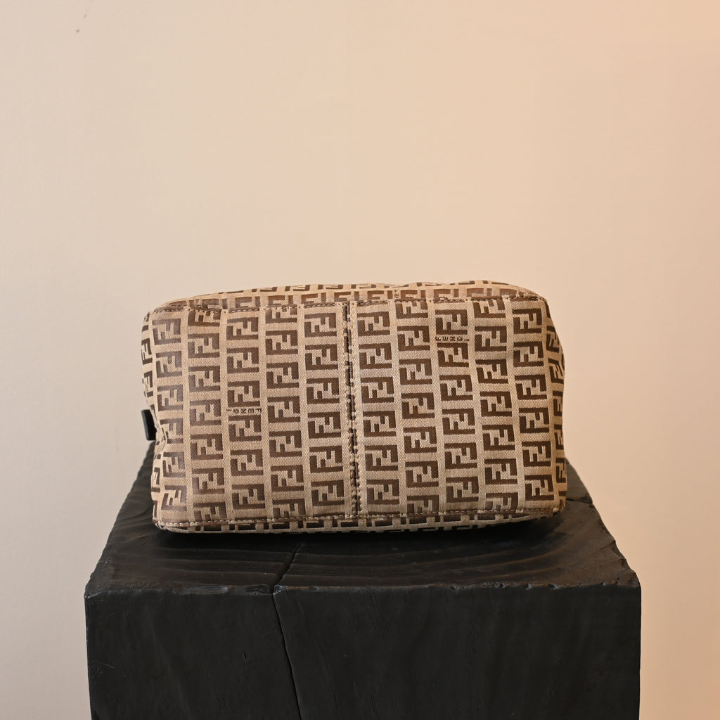 Fendi Zucchino Canvas Shoulder Bag