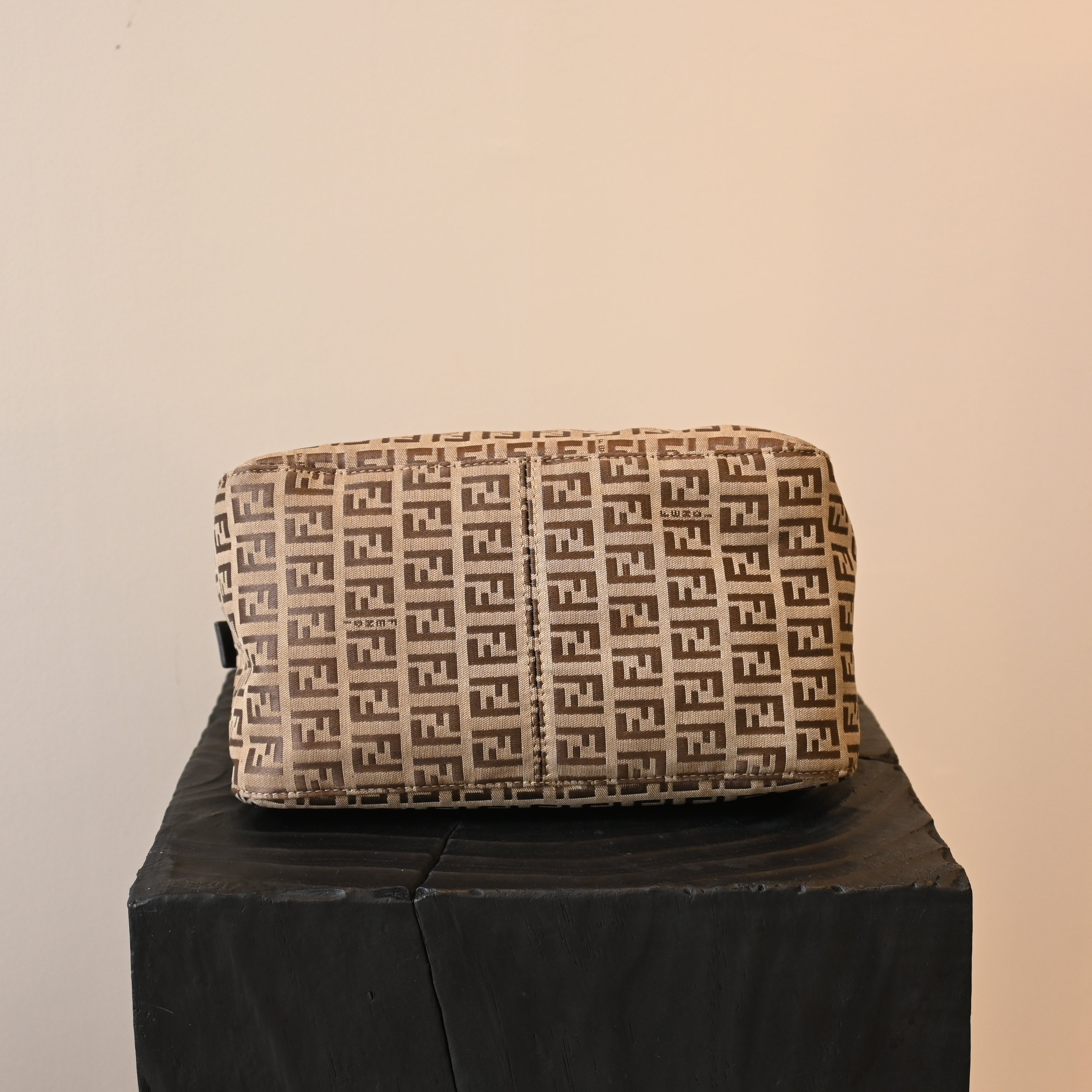 Fendi Zucchino Canvas Shoulder Bag