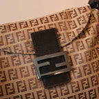 Fendi Zucchino Canvas Shoulder Bag
