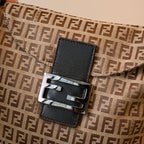 Fendi Zucchino Canvas Shoulder Bag