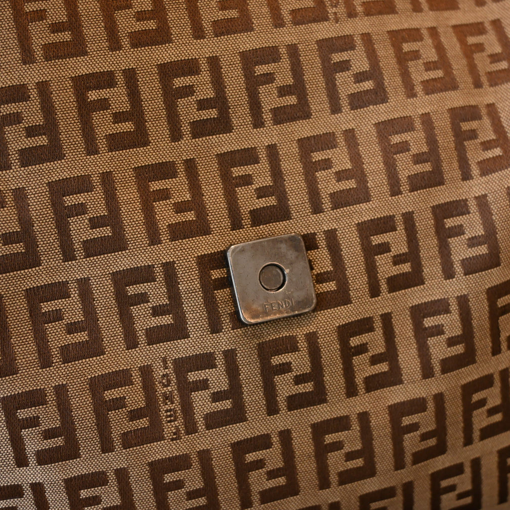 Fendi Zucchino Canvas Shoulder Bag