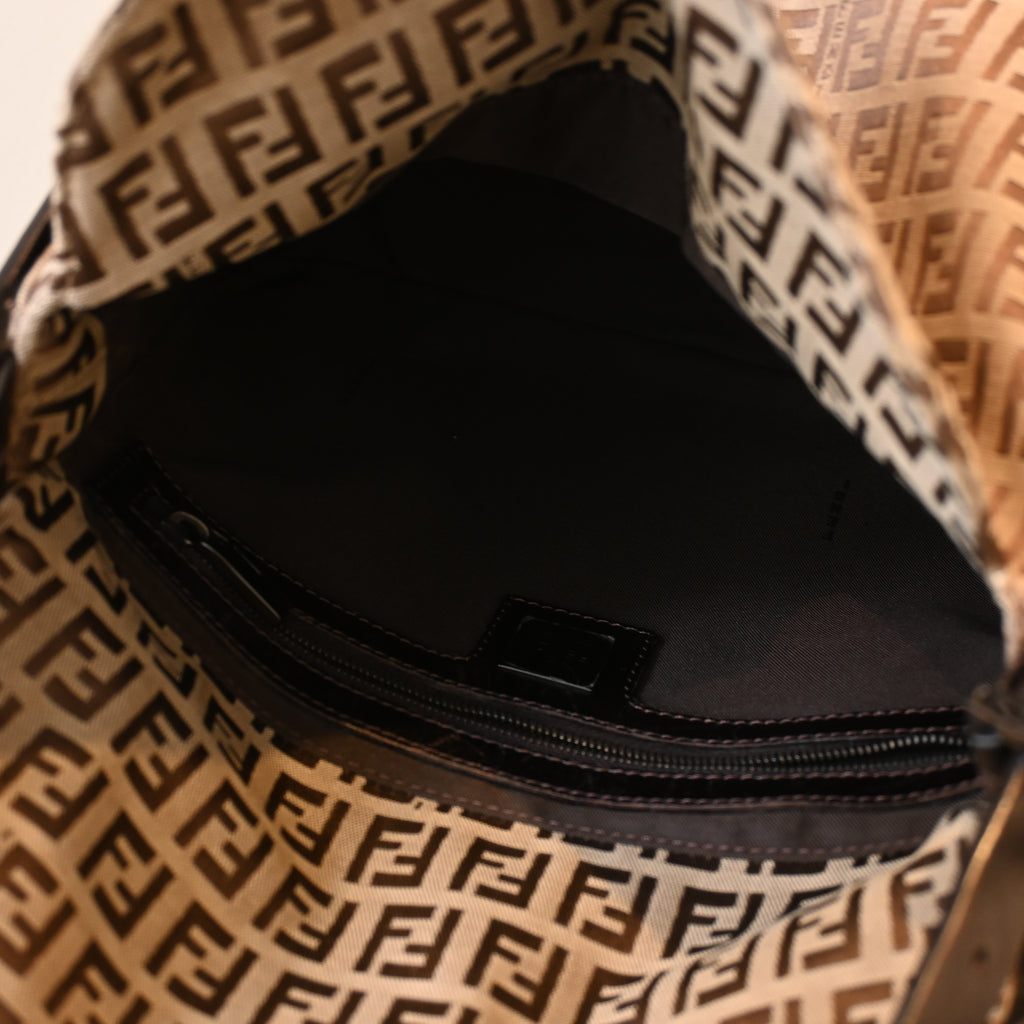 Fendi Zucchino Canvas Shoulder Bag