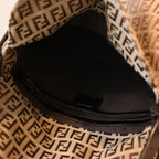 Fendi Zucchino Canvas Shoulder Bag