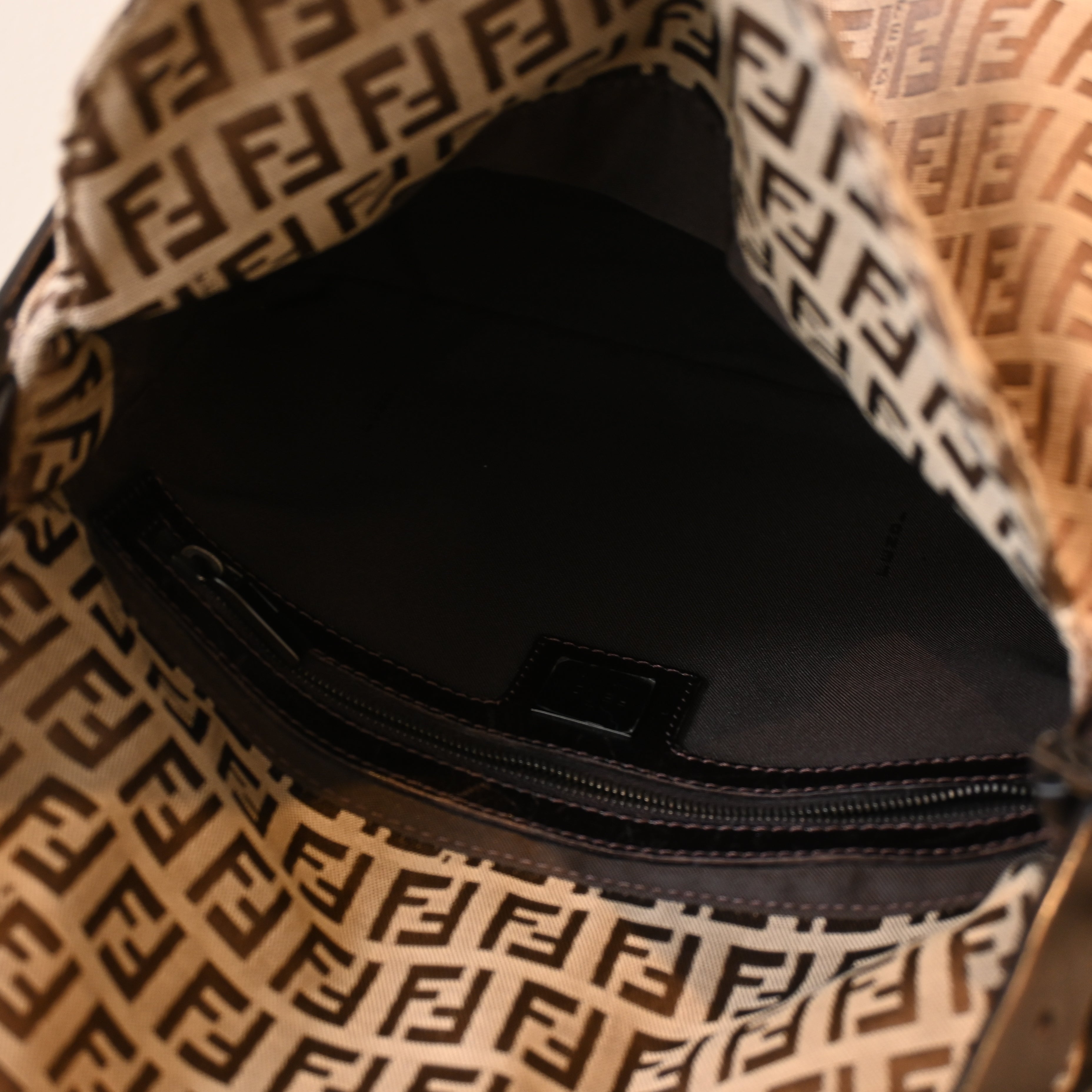 Fendi Zucchino Canvas Shoulder Bag